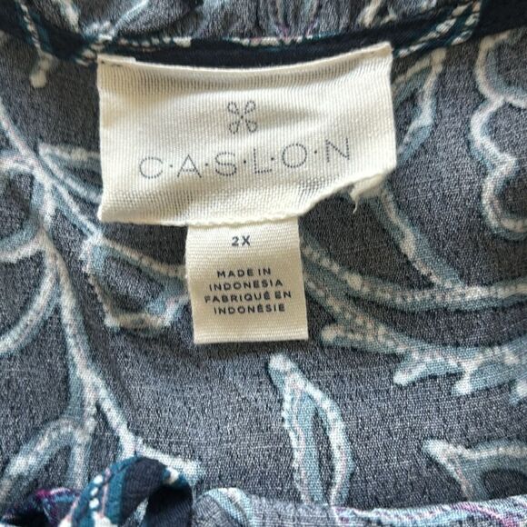 Caslon Navy Floral Midi Dress - Picture 6 of 7